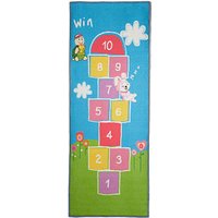 relaxdays Spielteppich Hüpfspiel blau/bunt 70,0 x 180,0 cm von RELAXDAYS