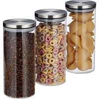 relaxdays Vorratsdosen 22,0 cm hoch transparent 1,3 l, 3 St. relaxdays Vorratsdosen 22,0 cm hoch transparent 1,3 l, 3 St. von RELAXDAYS