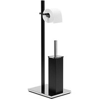 relaxdays WC-Garnitur schwarz, silber Metall relaxdays WC-Garnitur schwarz, silber Metall von RELAXDAYS