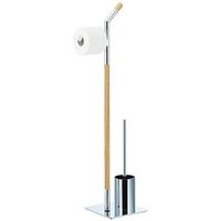 relaxdays WC-Garnitur silber, braun Metall relaxdays WC-Garnitur silber, braun Metall von RELAXDAYS