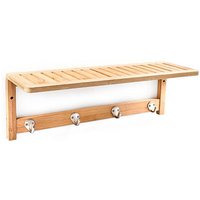 relaxdays Wandgarderobe braun Holz 4 Haken 50,0 x 18,0 cm relaxdays Wandgarderobe braun Holz 4 Haken 50,0 x 18,0 cm von RELAXDAYS