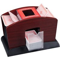 relaxdays elektrisch, Holzoptik Kartenmischgerät, 1 St. von RELAXDAYS