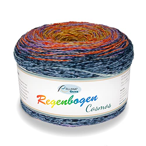 Sattie 12fadenline Bobbel - Initiative: Rellana Bobbel Regenbogen Cosmos (1605) - Baumwoll-Polyester-Mischung - Garn - Textilien/Garn von Rellana