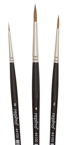 repino Pinselset Rotmarder Pinsel Künstlerpinsel - Pinselgrösse 0, 2 und 4 repino Pinselset Rotmarder Pinsel Künstlerpinsel - Pinselgrösse 0, 2 und 4 von repino