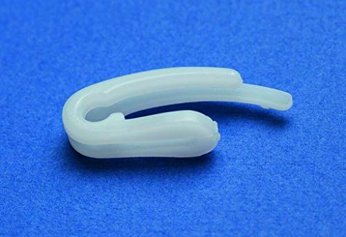 rewagi Gardinenhaken - Doppelt Länge 28mm für Faltenbänder, Faltenlegehaken, Überklipshaken, Gardinenzubehör - Farbe weiß, schwarz - 25, 50, 100, 200, 500, 1000 Stück (weiß, 100 Stück) von rewagi