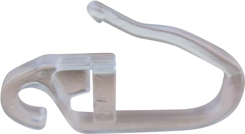 rewagi - Hochwertige Überklipshaken, Faltenlegehaken, Gardinenhaken mit 4mm und 6mm Öse - Farbe: Transparent - 20, 50, 100, 200 Stück (4 mm - 100 Stück) von rewagi