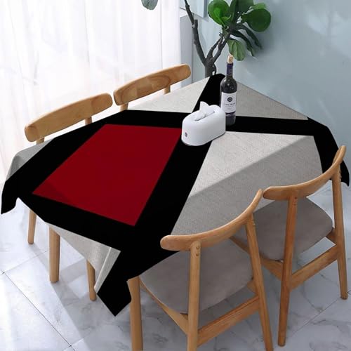 Garten Tischdecken Rechteckig, Rot Grau Schwarz Weiß Geometrisch,Fleckschutz Wasserdicht Tischtuch für Draußen Esszimmer,Küche,Garten,Party,Hochzeiten oder Haushalt 137x183cm Garten Tischdecken Rechteckig, Rot Grau Schwarz Weiß Geometrisch,Fleckschutz Wasserdicht Tischtuch für Draußen Esszimmer,Küche,Garten,Party,Hochzeiten oder Haushalt 137x183cm von reyawdf