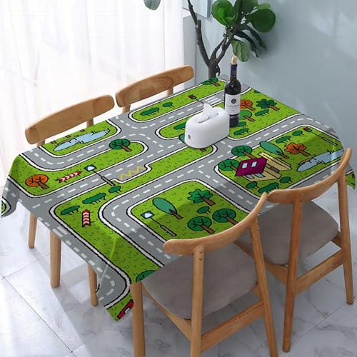 Garten Tischdecken Rechteckig,Cartoon Auto Straße Kinder Autos Fahrzeuge Rennstrecke Baum,Fleckschutz Wasserdicht Tischtuch für Draußen Esszimmer,Küche,Garten,Party,Hochzeiten oder Haushalt 137x183cm Garten Tischdecken Rechteckig,Cartoon Auto Straße Kinder Autos Fahrzeuge Rennstrecke Baum,Fleckschutz Wasserdicht Tischtuch für Draußen Esszimmer,Küche,Garten,Party,Hochzeiten oder Haushalt 137x183cm von reyawdf