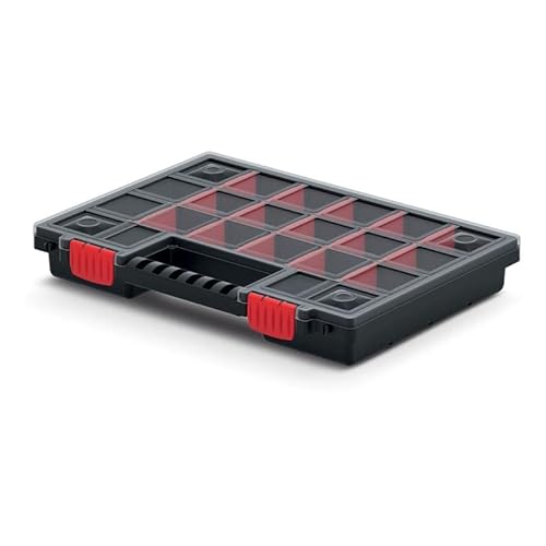 Sortimentskasten Werkzeugkiste Organizer Sortierbox NORS Kleinteilemagazin Sortierkasten Werkzeugbox (344 x 249 x 50 mm) von rg-vertrieb