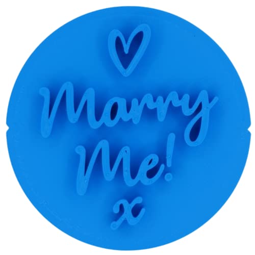 Hochzeit – Heirate mich "Wedding Marry Me X" Prägeform/Stempel für Fondant, Zuckerguss, Cupcake, Plätzchen, Kuchen, Dekoration von rhinogon