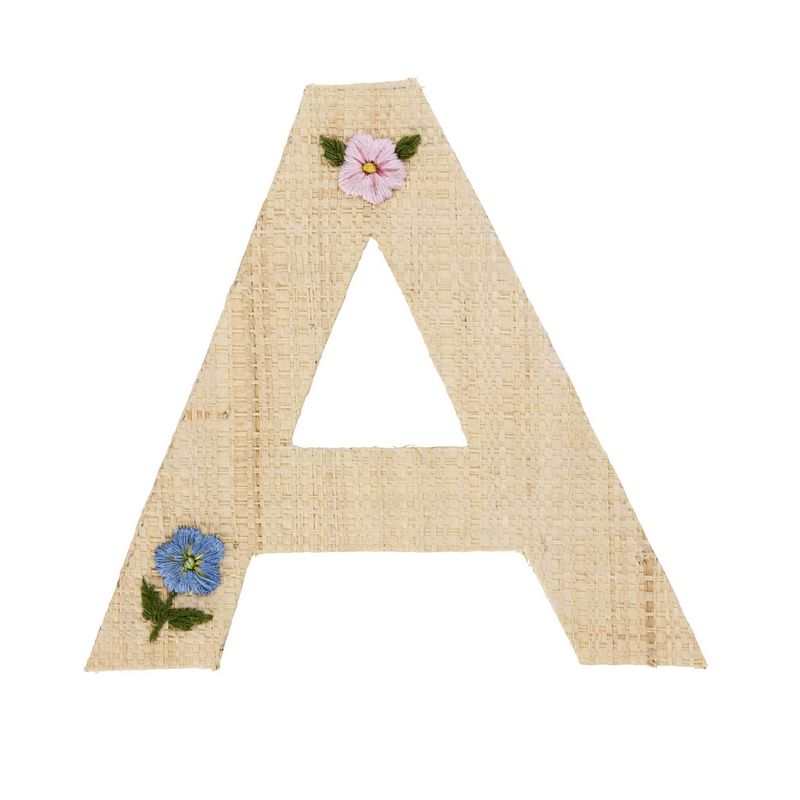 Buchstaben-Sticker A & Blume In Natur von rice