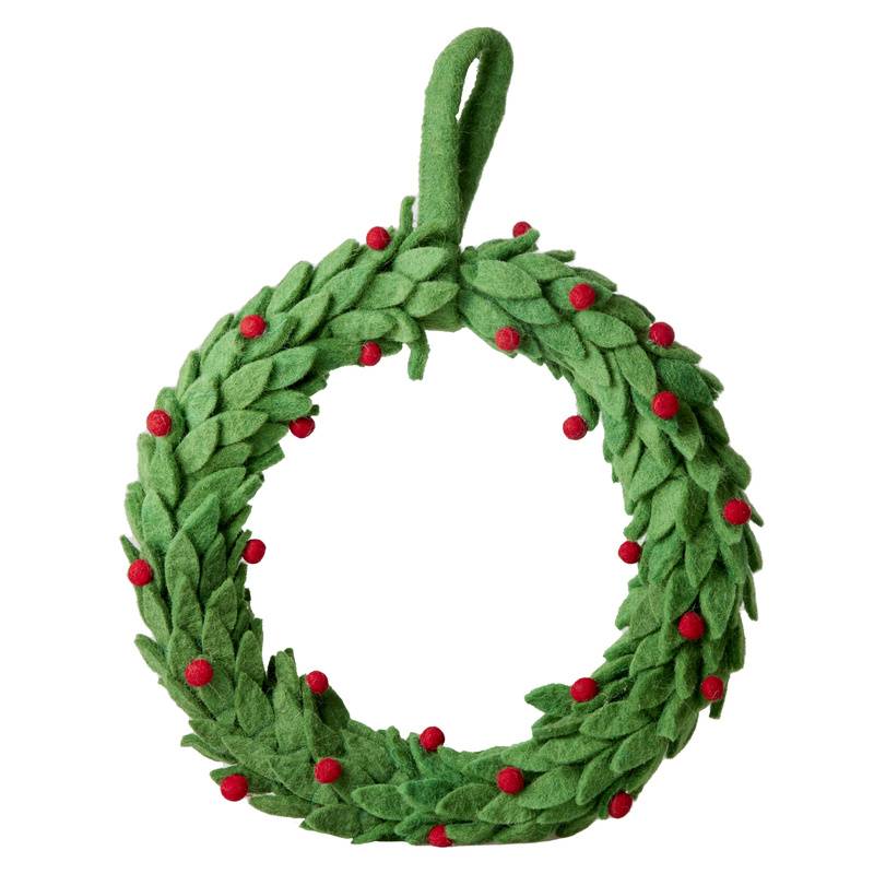 Weihnachtsdeko Christmas Wreath Ornament In Green von rice