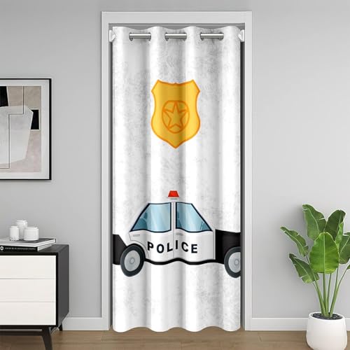 Cartoon Polizei Auto Tür Vorhang für Kinder Erwachsene, Kinder Nette Autos Polizisten Zeichen Raum Teiler Vorhang Abdeckung für Privatsphäre, weiße Sterne Blaue Druck Tür Vorhang 1 Panel, 106x203 Cartoon Polizei Auto Tür Vorhang für Kinder Erwachsene, Kinder Nette Autos Polizisten Zeichen Raum Teiler Vorhang Abdeckung für Privatsphäre, weiße Sterne Blaue Druck Tür Vorhang 1 Panel, 106x203 von richhome