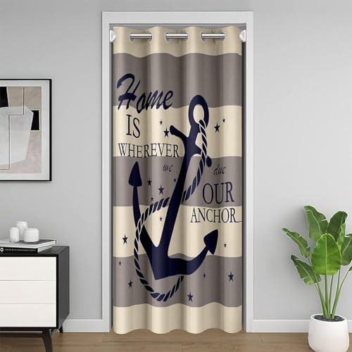 richhome Marine Anker Sterne Tür Vorhang für Kinder, Ozean Maritime Raum Divider Vorhang Abdeckung für Privatsphäre, Streifen Stil Türvorhang 1 Panel, 86x203 richhome Marine Anker Sterne Tür Vorhang für Kinder, Ozean Maritime Raum Divider Vorhang Abdeckung für Privatsphäre, Streifen Stil Türvorhang 1 Panel, 86x203 von richhome
