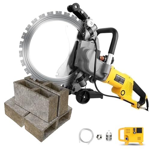 richigblosmum Elektrische Ringsäge 5000W, Betonwandschneidmaschine mit 3 Klingengrößen (400mm/500mm/600mm) - Schnitttiefe 29cm/39cm/49cm, Staubfreies Nassschneiden für Beton, Granit, Stein,M von richigblosmum
