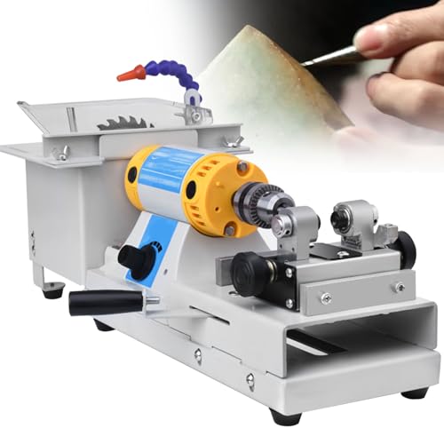 richigblosmum Poliermaschine Für Stein Mit Einstellbarer Geschwindigkeit, Tisch-Drehbankpolierer Zum Schleifen, Schneiden Und Bohren, Tisch-Lapidargerät Mit Flexibler Welle/Wasserrohr richigblosmum Poliermaschine Für Stein Mit Einstellbarer Geschwindigkeit, Tisch-Drehbankpolierer Zum Schleifen, Schneiden Und Bohren, Tisch-Lapidargerät Mit Flexibler Welle/Wasserrohr von richigblosmum