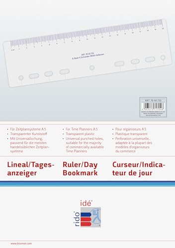 rido/idé 7065732 Lineal aus Kunststoff für A 5 Ringbuch/Timer/Timing 1 rido/idé 7065732 Lineal aus Kunststoff für A 5 Ringbuch/Timer/Timing 1 von rido/idé