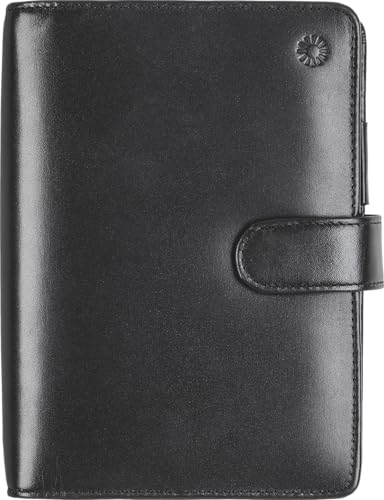rido/idé Ringbuch Zeitplansystem Timing 2 | 93×172 mm, Leder, schwarz von rido/idé