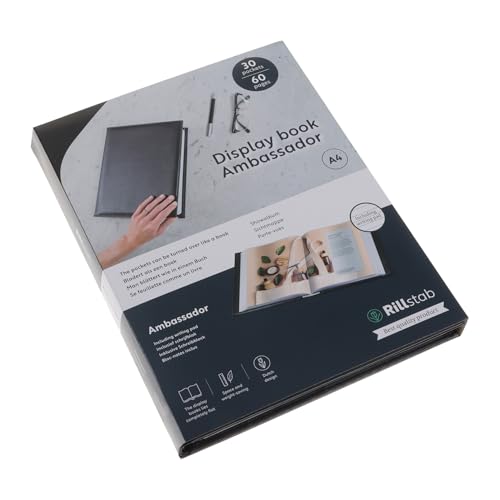 Rillstab Präsentationsbuch Ambassadeur Kunstleder A4-Format - 30 Hüllen - Sichtbuch, Portfolio- und Projektordner - Schwarz - RI98034 Rillstab Präsentationsbuch Ambassadeur Kunstleder A4-Format - 30 Hüllen - Sichtbuch, Portfolio- und Projektordner - Schwarz - RI98034 von Rillstab