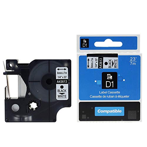 Schriftbänder Rillstab für Dymo 43613/S0720780, schwarz auf weiß, 6mm/7m von rillstab original