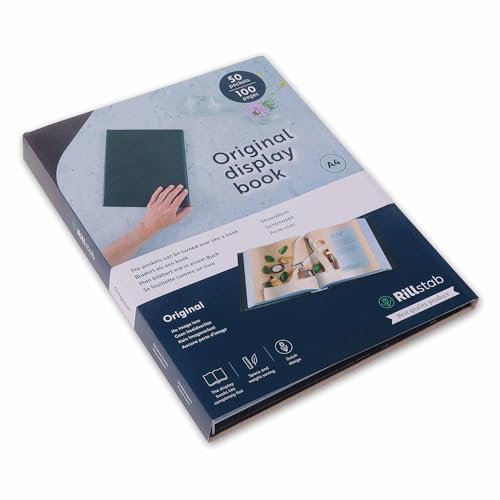 rillstab original A4 Präsentationsmappe für Schule & Projekt - Sichtbuch & Präsentationsbuch - 50 Transparente Hüllen - 30 mm Rückenbreite - Dokumente Organisieren ohne Lochen- Schwarz, 99454 rillstab original A4 Präsentationsmappe für Schule & Projekt - Sichtbuch & Präsentationsbuch - 50 Transparente Hüllen - 30 mm Rückenbreite - Dokumente Organisieren ohne Lochen- Schwarz, 99454 von Rillstab