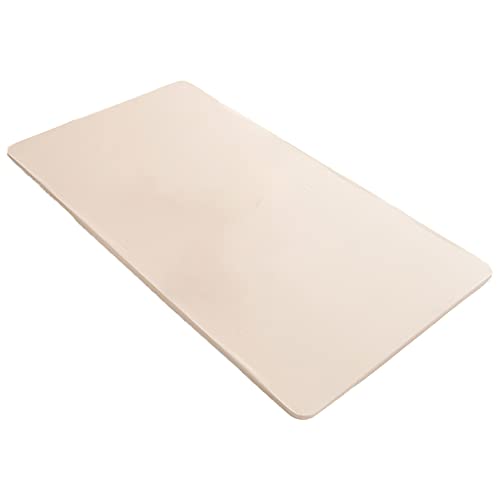 rismart Elastisch Tischtuch Pu-Leder Rechteckig Wasserdicht Ölbeständig Tischdecke Tisch Stoff Beige,70 x 120 cm von rismart