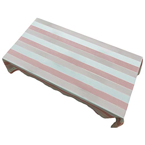 rismart Gestreift Tischdecke Leinen Bestickt Quaste Tischtuch Deckel Rosa,135 x 220 cm rismart Gestreift Tischdecke Leinen Bestickt Quaste Tischtuch Deckel Rosa,135 x 220 cm von rismart