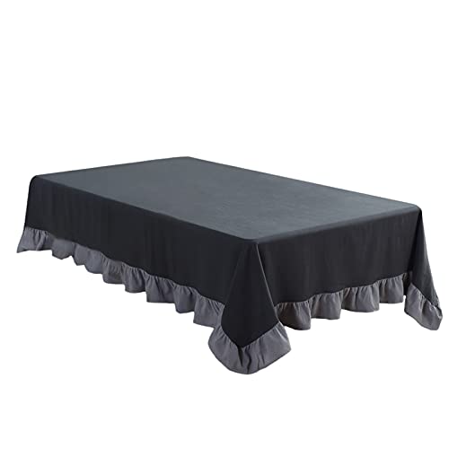 rismart Lotuseffekt Leinen Tischdecke Tischtuch Decke Pflegeleicht Bbwaschbar Grau,130 x 180 cm von rismart