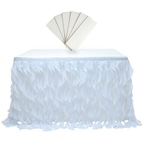 rismart Mehrschichtig Tüll Tischrock Tutu Tischbekleidung zum Geburtstag Hochzeit Parteien Weiß,77 H x L 275 cm rismart Mehrschichtig Tüll Tischrock Tutu Tischbekleidung zum Geburtstag Hochzeit Parteien Weiß,77 H x L 275 cm von rismart