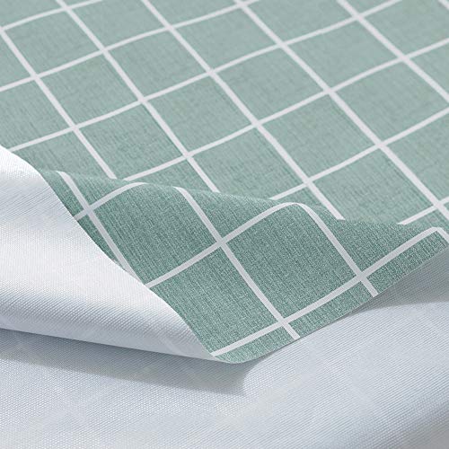 rismart Rustikal Weitere Muster Wasserdicht PVC Tischdecke Rechteck Ölfest Tischtuch,Grün,90 x 150 cm von rismart