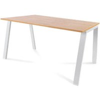 rocada BLANCA Schreibtisch eiche/weiß rechteckig, 4-Fuß-Gestell weiß 140,0 x 80,0 cm rocada BLANCA Schreibtisch eiche/weiß rechteckig, 4-Fuß-Gestell weiß 140,0 x 80,0 cm von rocada