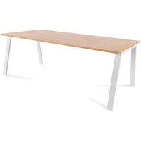 rocada BLANCA Schreibtisch eiche/weiß rechteckig, 4-Fuß-Gestell weiß 200,0 x 100,0 cm rocada BLANCA Schreibtisch eiche/weiß rechteckig, 4-Fuß-Gestell weiß 200,0 x 100,0 cm von rocada
