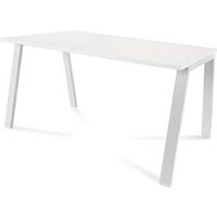 rocada BLANCA Schreibtisch weiß/weiß rechteckig, 4-Fuß-Gestell weiß 140,0 x 80,0 cm von rocada