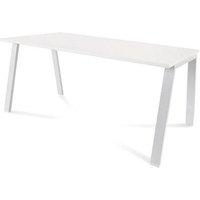 rocada BLANCA höhenverstellbarer Schreibtisch weiß/weiß rechteckig, 4-Fuß-Gestell weiß 160,0 x 80,0 cm von rocada