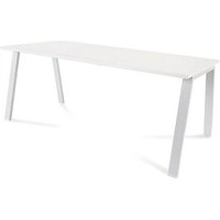 rocada BLANCA höhenverstellbarer Schreibtisch weiß/weiß rechteckig, 4-Fuß-Gestell weiß 180,0 x 80,0 cm von rocada