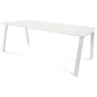 rocada BLANCA höhenverstellbarer Schreibtisch weiß/weiß rechteckig, 4-Fuß-Gestell weiß 200,0 x 100,0 cm von rocada