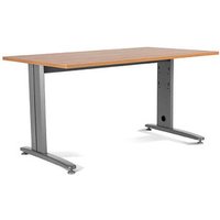 rocada METAL Schreibtisch eiche rechteckig, T-Fuß-Gestell grau 160,0 x 80,0 cm von rocada