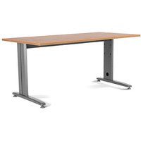 rocada METAL Schreibtisch eiche rechteckig, T-Fuß-Gestell grau 180,0 x 80,0 cm von rocada