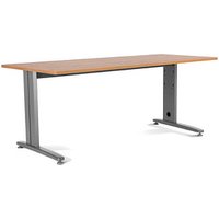 rocada METAL Schreibtisch eiche rechteckig, T-Fuß-Gestell grau 200,0 x 80,0 cm von rocada