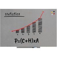 rocada Whiteboard PRO Skinwhiteboard 100x150 si-gu 100,0 x 150,0 cm silber Stahl von rocada