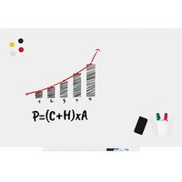 rocada Whiteboard PRO Skinwhiteboard 75x115 ws 75,0 x 100,0 cm weiß Stahl von rocada