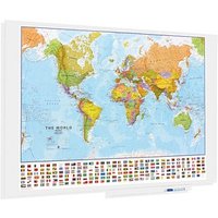 rocada Whiteboard Skin MAP Welt 150,0 x 100,0 cm bunt Stahl von rocada