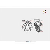 rocada Whiteboard Skinwhiteboard 150,0 x 100,0 cm weiß Stahl von rocada