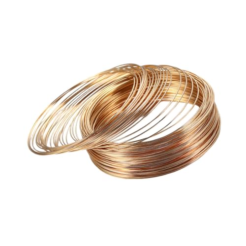rockible 100 Pcs Schleifendrahtarmbänder, Perlendrähte, Speicherdrahtarmbänder, Schmuckdrähte für DIY Handwerksprojekte, Gold von rockible