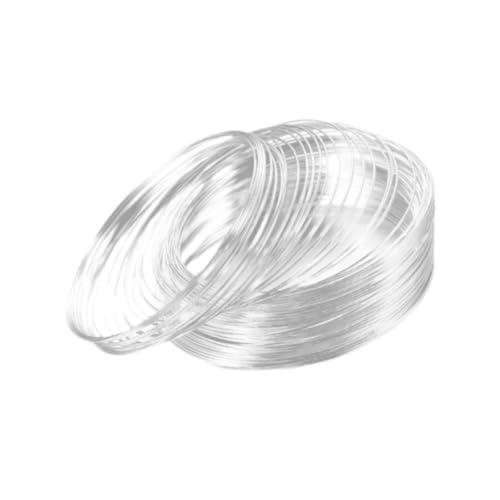 rockible 100 Pcs Schleifendrahtarmbänder, Perlendrähte, Speicherdrahtarmbänder, Schmuckdrähte für DIY Handwerksprojekte, Silber von rockible