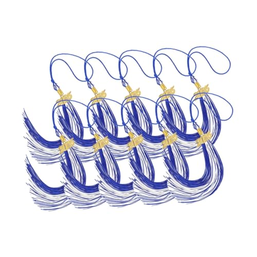 rockible 10Pcs Graduation Quasten 2025 Akademische Absolvent Hut Dekoration für Schlüssel Ketten, Blau Und Weiß rockible 10Pcs Graduation Quasten 2025 Akademische Absolvent Hut Dekoration für Schlüssel Ketten, Blau Und Weiß von rockible