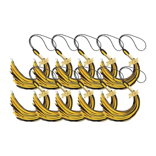 rockible 10Pcs Graduation Quasten 2025 Akademische Absolvent Hut Dekoration für Schlüssel Ketten, Gold Und Schwarz rockible 10Pcs Graduation Quasten 2025 Akademische Absolvent Hut Dekoration für Schlüssel Ketten, Gold Und Schwarz von rockible