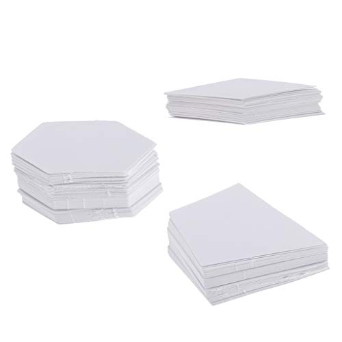 rockible 300 Teilige Schablonen Quilt Quilt Vorlage für DIY Patchwork Näh Handwerkswerkzeug, Weiß, 10 cm 4,2 cm 7 cm von rockible