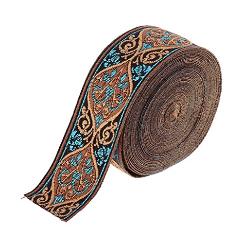 rockible 5 Meter Jacquardband für Bastelprojekte - 8 cm, 3 cm von rockible