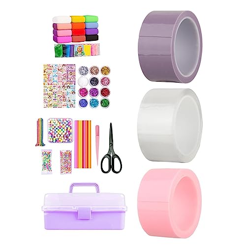 rockible Blasenblasendes doppelseitiges Klebeband, unsichtbares Montageband für DIY-Bastelprojekte, Rosa Violett Klar, 3 Rollen mit komplettem Werkzeug rockible Blasenblasendes doppelseitiges Klebeband, unsichtbares Montageband für DIY-Bastelprojekte, Rosa Violett Klar, 3 Rollen mit komplettem Werkzeug von rockible